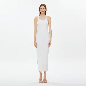 2024 moda bambú Modal elegante Formal sexy bodycon Maxi vestido de noche de talla grande vestido de noche informal para mujer