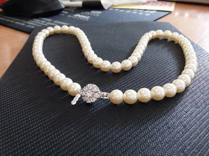 מינימליסטי יוקרה נשים פרל שרשרת טבעי מים מתוקים פרל שרשרת גדיל כפול מותאם אישית - Product Image 4