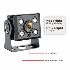 كاميرا خلفية للسيارة للعمل الشاق بمعدة IP67 مقاومة للماء 24 فولت مع رؤية ليلية كاميرا خلفية للتحريك 360 درجة للحافلة المدرسية - Product Image 4