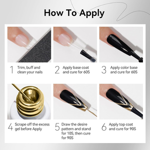 <span class=keywords><strong>Golden</strong></span> Silver Metal Liner Gel 10ml Nail Art Soak Off Metallic Painting Liner Gel Polish - Product Image 5