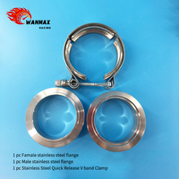 Collier de serrage d'échappement universel à dégagement rapide 304SS 2,5 pouces V-Band, acier inoxydable haute résistance pour collecteur d'échappement turbo