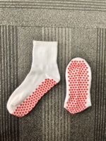 Chaussettes de sport JISEN à ressort antidérapantes à séchage rapide pour yoga, 100 % coton, pour femmes et filles, tricotées à la machine pour Pilates