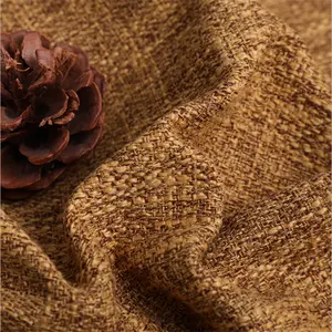 De alta calidad de poliéster tela de lino textil hogar sofá tejido Jacquard de poliéster con gran precio
