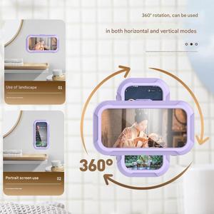 360. Xoay phòng tắm không thấm nước điện thoại di động hộp phòng tắm Drama đuổi theo tạo tác nhà bếp treo tường lười biếng mini khung - Product Image 5