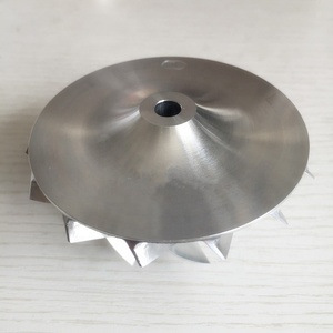 <span class=keywords><strong>S200</strong></span> 51.80/74.10mm 7 + 7 lames Turbo fraisage/aluminium 2618/roue de compresseur de billette pour 2008-2010 Powerstroke Composé Turbo - Product Image 3