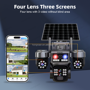 Hongnaer 12MP Solar Kabellose 3-Video 4-Linsen 10X Zoom Sicherheits-CCTV PTZ IP-Kamera V380 Pro Outdoor WLAN 4G SIM-Karten Solarkamera - Product Image 3