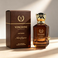 Flacon de parfum hexagonal à facettes au design unique 30ml 50ml 100ml Bouteille de parfum artisanale de niche en verre brun rétro avec pulvérisateur à pompe
