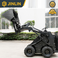 Chargeuse compacte à direction par dérive à 4 roues avec transmission hydraulique |   Mini-chargeur directement de l'usine OEM avec une forte puissance de levage