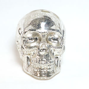 بيع مباشر من المصنع جمجمة زجاجية مزخرفة بمناطق الهالوين المرعبة ديكور طاولة حامل شموع زجاجي لامع - Product Image 4