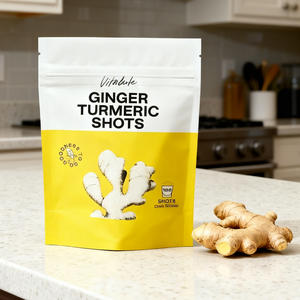 Turmeric Energy <b>Drink</b> Powder <b>Stand</b>-Up Pouch Custom Printed Airtight Resealable BOPP Nutritional Supplement Packaging for Sushi - Product Image 2