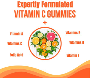 Gommes multivitamines à la vitamine C prix d'usine OEM Produits de santé Blanchiment de la peau Compléments éclaircissants - Product Image 4
