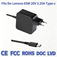Chargeur USB C PD 65W pour Lenovo, adaptateur secteur Type-C 20V 3.25A pour Lenovo Xiaoxin Air15 Yoga 920 ThinkPad L380