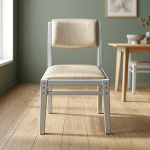 Chaise de salon moderne en bois, dossier solide, design minimaliste, mobilier de maison - Product Image 3