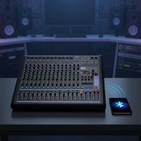 Console de mixage audio professionnelle 16 canaux avec 99 effets numériques DSP, contrôleur DJ / console de mixage audio, système audio