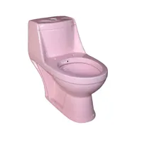 Patchs hygiéniques professionnels de style chinois, toilette en céramique de couleur rose, pour hôtel, vente en gros, A3101