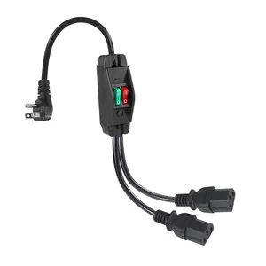 Spina Nema 5-15p Usa 16Awg interruttore ON/OFF Heavy Duty Splitter a 2 vie cavo di alimentazione di prolunga Iec C13