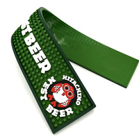 Tapis de bar antidérapant en silicone PVC tendance été, plateau en caoutchouc étanche personnalisé pour bière et boissons avec logo