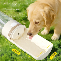 Bouteille d'eau pliable et réglable 2-en-1 pour chien, anti-fuite, en PP de qualité alimentaire, ultra-légère et portable pour la promenade