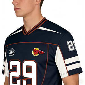 Camisetas de fútbol personalizadas al por mayor OEM, estilo atlético para entrenamiento, para adultos/jóvenes, de malla, para la Copa de Fútbol Universitario - Product Image 4