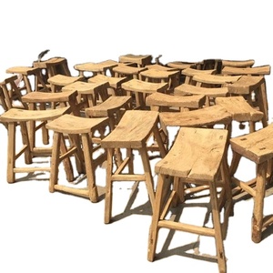 Chinese Antique Distressed Solid <strong>Wood</strong> Farm <strong>Step</strong> <strong>Stool</strong> - Product Image 1