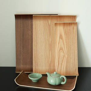 صينية خشبية مستطيلة من خشب الجوز الأسود بالجملة للاستخدام المنزلي والمطبخ لتخزين الطعام وتقديمه - Product Image 5