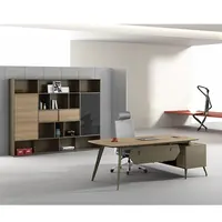 Table de bureau classique de 2 mètres, en forme de L, table de bureau, fantaisie, avec tiroirs bloquants, meubles