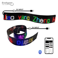 Texto personalizado RGB LED Sign Animación de desplazamiento programable para coche Hogar Festival al aire libre Fiesta Bar APP controlado Flexible