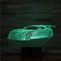 Jouets 3D créatifs tableau acrylique veilleuse œuvre voiture ABS base table en plus de la lampe pour enfant cadeau