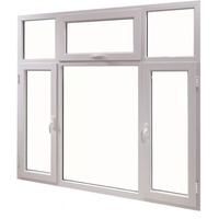 Fenêtres à battants en PVC à double vitrage, design moderne, insonorisées, étanches, pour la décoration intérieure, avec verre trempé, vente en gros