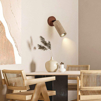 Applique murale en pierre naturelle jaune Wabi Sabi pour salon, chevet, couloir, lampe murale en pierre de travertin pour la décoration de la maison