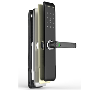 <span class=keywords><strong>Serrure</strong></span> de porte coulissante intelligente en verre à empreintes digitales, ce verrou électrique s'ouvre à distance avec une application de verrouillage, 4 pièces - Product Image 6