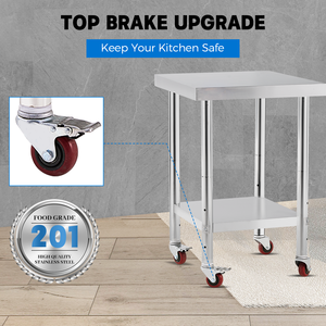 <span class=keywords><strong>Table</strong></span> de travail de préparation de cuisine commerciale en acier inoxydable épaissi avec dosseret mobile pour hôtels et restaurants en vente - Product Image 4