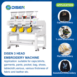 ¿Cuánto cuesta una máquina de bordar de 3 cabezales en China? Máquinas de bordar y coser OEM computarizadas para suéteres, gorras y camisetas de sobremesa. - Product Image 2