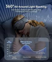 Masque de sommeil Bluetooth personnalisé avec ajustement réglable, mousse à mémoire de forme confortable, stock disponible