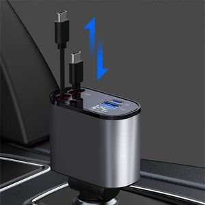 2025 Fast <b>Charging</b> Car Charger Portable Retractable <b>Cable</b> <b>Type</b> <b>C</b> Mobile Car Charger for Phone - Product Image 6