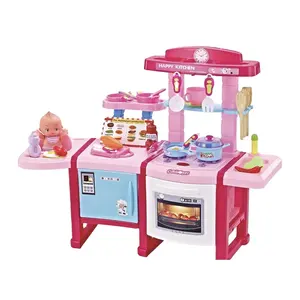 Çok fonksiyonlu pişirme araçları oyuncak plastik çocuk mutfak seti HC393655