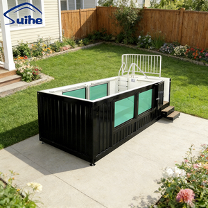 <span class=keywords><strong>Piscine</strong></span> en conteneur de 20 pieds avec structure en acier renforcé et revêtement imperméable, idéale pour les jardins privés et les centres de villégiature en plein air - Product Image 3