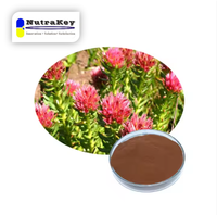 Poudre d'extrait de Rhodiola Rosea de qualité alimentaire extrait de racine de Rhodioloside partie coquille et racine utilisée conteneur de tambour en plastique emballé