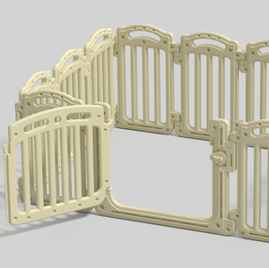 Ecologisch verantwoorde, veilige, stevige, grote binnenren voor honden, puppy's en huisdieren, uitbreidbaar, duurzaam, draagbaar, opvouwbaar, kauwbestendig, makkelijk te gebruiken - Product Image 2