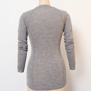 Custom Wholesale Merino Wool <strong>Women</strong> <strong>Thermal</strong> Underwear <strong>Long</strong> <strong>Sleeve</strong> - Product Image 3