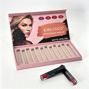 Lápiz Labial Kiss Beauty de Larga Duración con Acabado Mate Suave y Espuma de Terciopelo, Cosmético para Labios, Maquillaje, Caja de Papel para Empaque de Lápiz Labial - Product Image 6