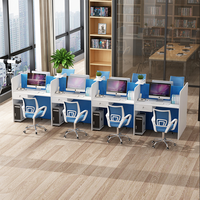 Station de travail de bureau en bois modulaire en forme de I de haute qualité à prix avantageux avec taille et couleur personnalisables