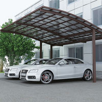 Abri de voiture double de qualité supérieure, robuste, pour deux voitures, garage, pergola en aluminium, parking pour voitures, abri de voiture