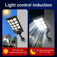Lampu Jalan tenaga surya 3000W 800000lm, lampu tempat parkir LED Sensor gerakan tahan air luar ruangan dengan Remote untuk halaman di luar
