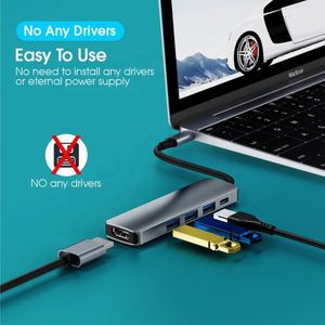 5 En 1 <span class=keywords><strong>USB</strong></span> C Hub con HD <span class=keywords><strong>USB</strong></span> 3,0 <span class=keywords><strong>USB</strong></span> C Hubs SD TF lector de tarjetas adaptador de estación de acoplamiento para <span class=keywords><strong>MacBook</strong></span> <span class=keywords><strong>Pro</strong></span> en Stock - Product Image 5