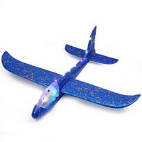 Avion en mousse lumineux de 49 cm, modèle d'avion portatif, planeur pour enfants, jouet volant à propulsion manuelle, cadeau de festival