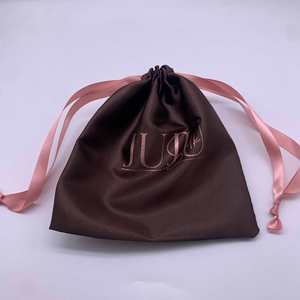 ถุงใส่เครื่องประดับแบบมีเชือกผูก ทำจากผ้าซาติน รีไซเคิลได้ เป็นมิตรกับสิ่งแวดล้อม  รับสั่งทำโลโก้และขนาดตามต้องการ พร้อมบริการพิมพ์ซิลค์สกรีน - Product Image 2