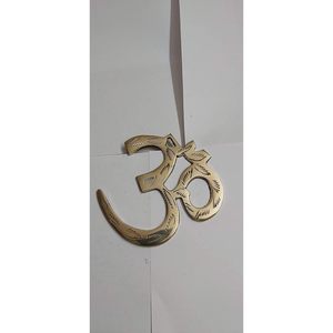 PARIJAT HANDICRAFT 3.5 Pouces En Laiton Om Symbole Salle De Méditation Sacrée Yoga Décor Mur Art et Décorations pour Espaces De Vie - Product Image 3