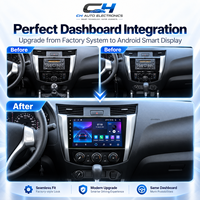 Audio vidéo compatible avec Nissan Navara Frontier NP300 2015-2017 4G WIFI Autoradio multimédia CarPlay sans fil Navigation GPS