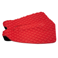 Nouveau Design Accessoires de Surf Rouge 3 PIÈCES LOGO Couleur EVA Mousse Surf Skimboard Deck Surfboard Tail Traction Pad à vendre